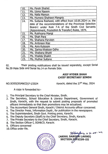 promotion notifications of school education & literacy department